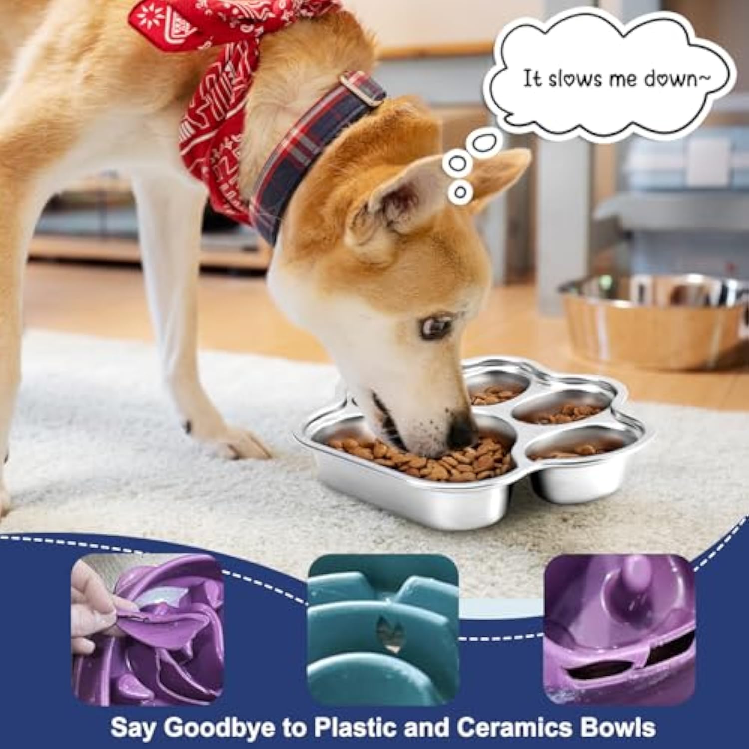 Slow Feeder Hundeskål – Anti-Slug, Non-Slip & Sund Spiserytme