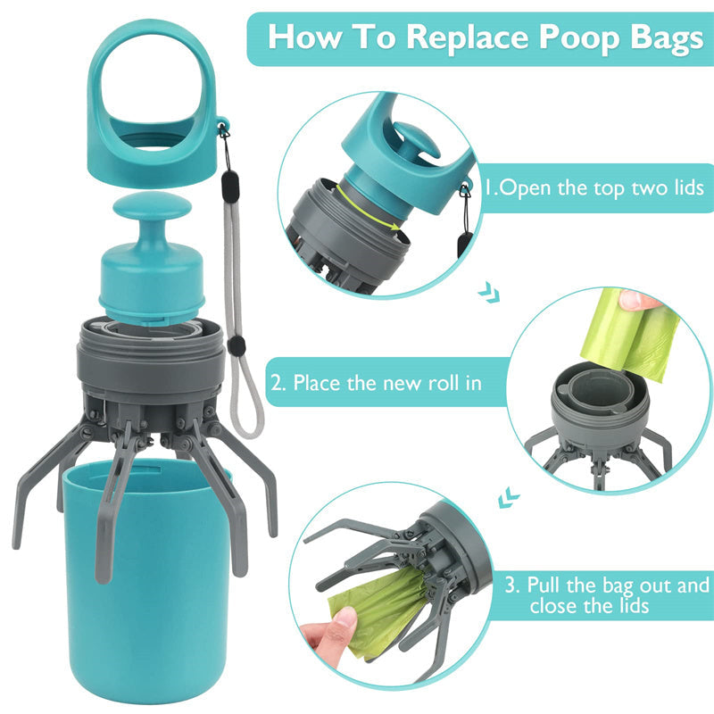 Dog Pooper Scooper – Portable & Lightweight with Built-in Bag