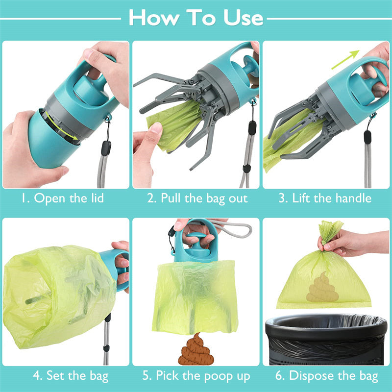 Dog Pooper Scooper – Portable & Lightweight with Built-in Bag